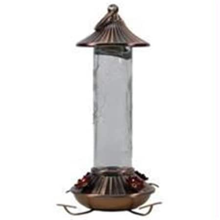 Petpalace Audubon-woodlink-Etched Hummingbird Feeder- Bronze-clear 14 Ounce PE199293